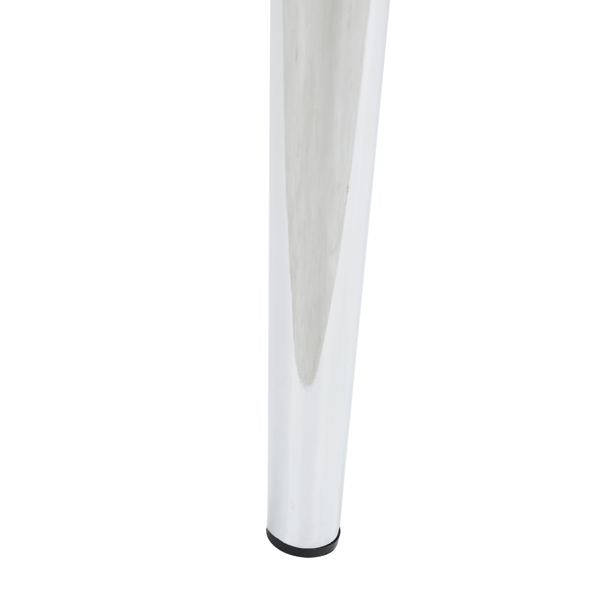 Table And Chair Set.Modern Rectangular Glass Dining Table With Tempered Glass Countertop And Silver Metal Legs, Paired With Multiple Transparent High Quality Pet Dining Chairs With Silver Legs. Silver Seats 8 Tempered Glass