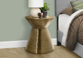 Accent Table, Drum, Side, End, Nightstand, Lamp, Living Room, Bedroom, Gold Metal, Contemporary, Modern Gold Metal