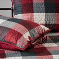 6 Piece Reversible Plaid Daybed Cover Set Red Daybed Red Microfiber