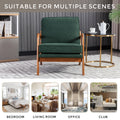 Coolmore Mid Century Modern Accent Chair, Comfy Fabric Living Room Chairs With Solid Wood Frame, Lounge Reading Armchair, Easy Assembly Emerald Emerald Primary Living Space Foam Boucle