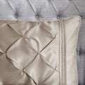 7 Piece Tufted Comforter Set Taupe King King Taupe Polyester