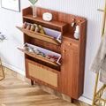 Modern Minimalist Storage Cabinet, Japanese Rattan Shoe Cabinet, Bed Top Cabinet, Small Home Furniture. Suitable For Corridors And Living Rooms. Gz Di 03 Wood Mdf