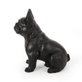 Dog Garden Sculpture Black Glass