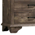 Fiza 52 Inch Tall Dresser Chest, 5 Gliding Drawers, Rustic Gray Solid Wood Gray Solid Wood