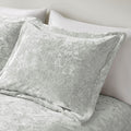 Crushed Velvet Sherpa Reversible Comforter Set King Grey Polyester
