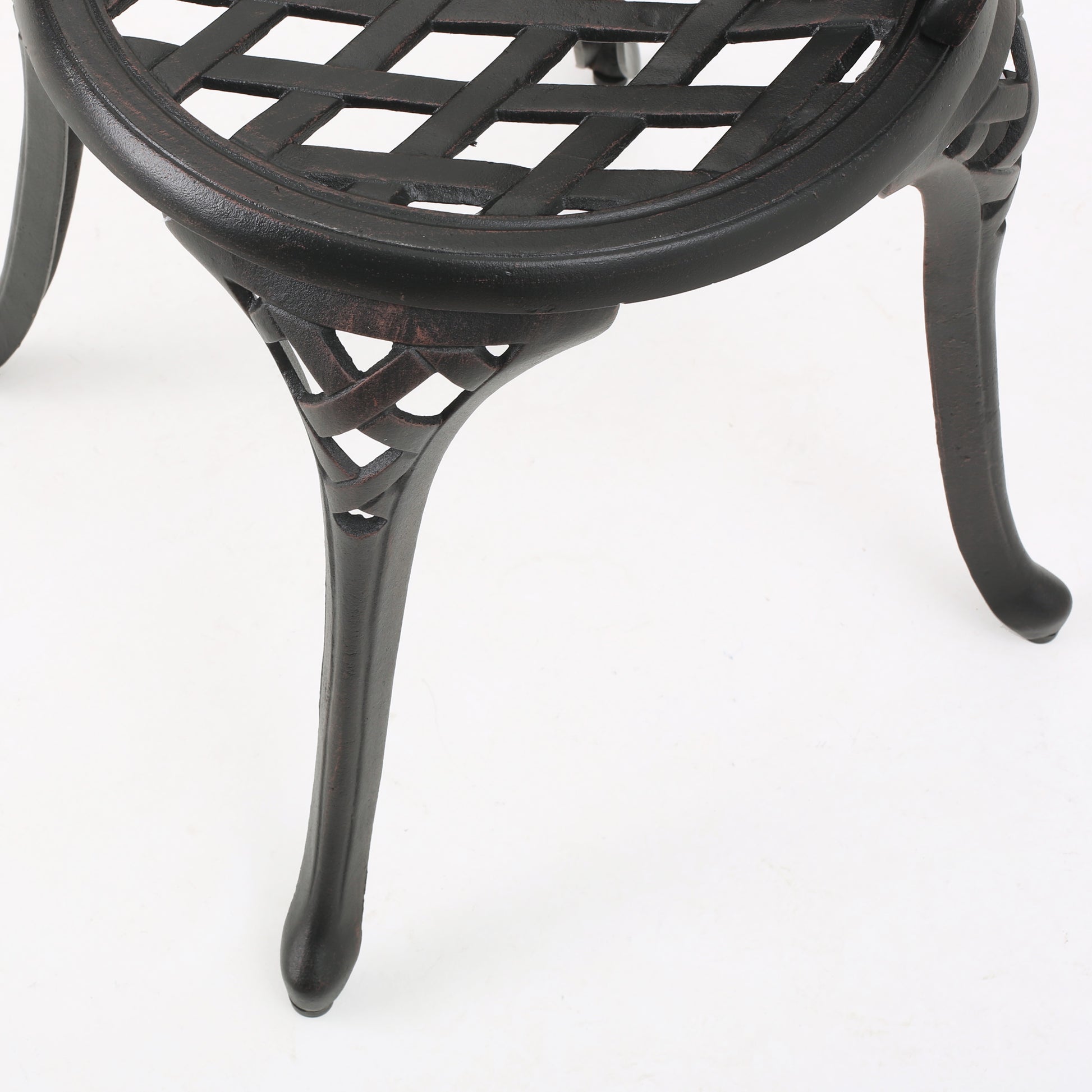 Bono Metal Bistro Set Black Aluminium