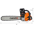 62Cc Gas Powered Chainsaw, 22Inch 2 Cycle Petrol Handheld Chain Saw, Gasoline Gas Chainsaws For Tree Wood Cutting,Epa Compliant Orange Aluminium