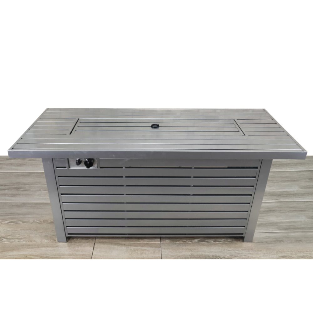 Steel Propane Natural Gas Outdoor Fire Pit Table With Lid Gray Garden & Outdoor Modern Stone Stainless Steel