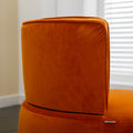 Coolmore 360 Degree Swivel Cuddle Barrel Accent Sofa Chairs, Round Armchairs With Wide Upholstered, Fluffy Velvet Fabric Chair For Living Room, Bedroom, Office, Waiting Rooms Orange Foam Velvet