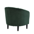 Coolmore Living Room Accent Barrel Chair, Century Modern Style Decorative Chair, Armchair For Living Room With Thick Cushions And Pillows, Comfy Single Sofa Chair, Chair With Wooden Legs Emerald Corduroy