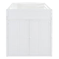 Full Size Loft Bed With Desk, Wardrobes, 4 Drawers And 4 Shelves White Full White Solid Wood