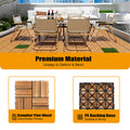 36Pcs Diy Wood Plastic Carbonized Floor, 8Pcs Simulated Lawn, Waterproof And Sunscreen, Transform Your Outdoor Space Wood Wood Plastic