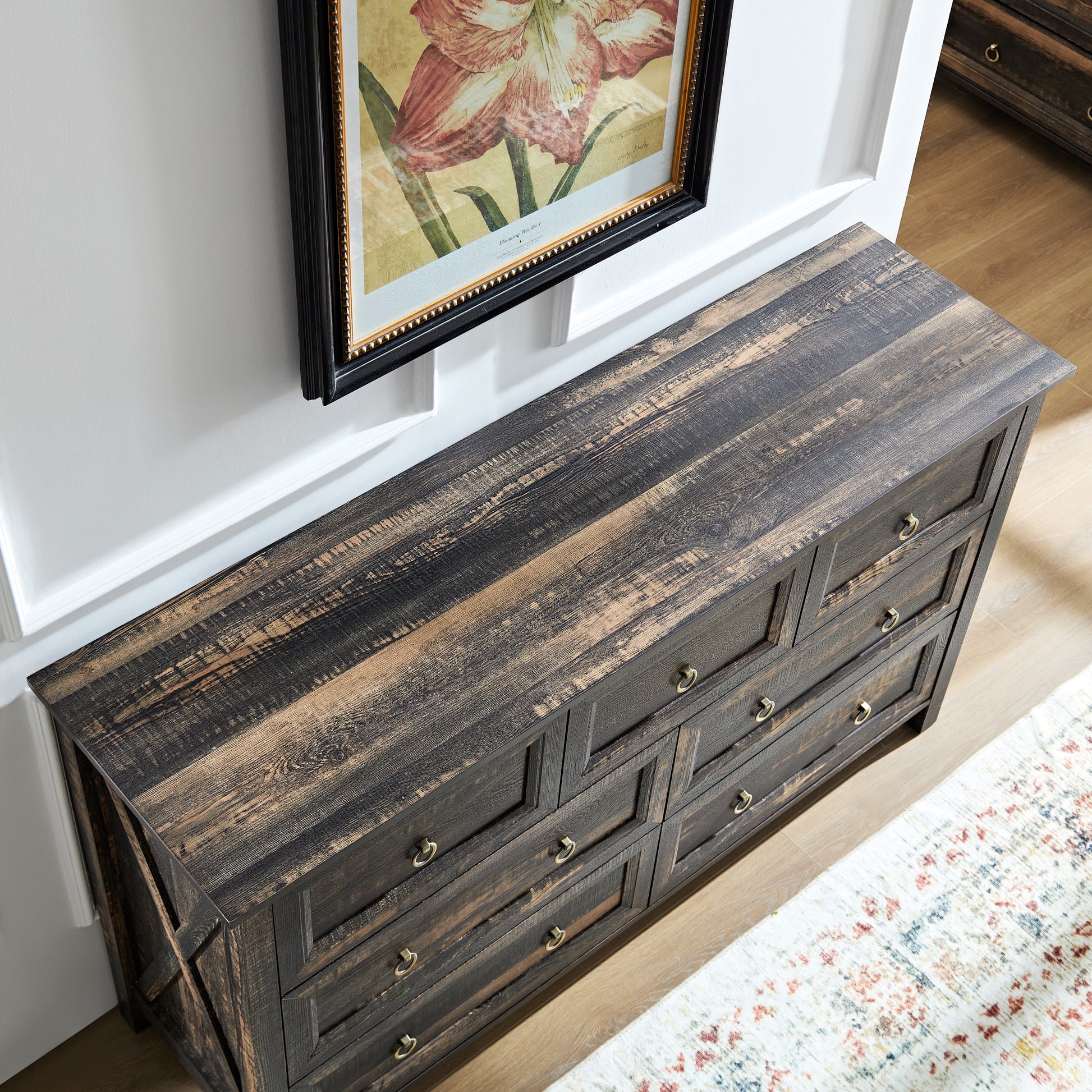 Farmhouse 7 Drawers Dresser For Bedroom, Wood Rustic Dresser Tv Stand, Farmhouse 7 Drawers Dresser For Bedroom, Wood Rustic Dresser Tv Stand,