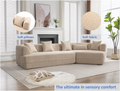 And Upgraded Extended Edition Modular Sofamodern Minimalist Style Sofa, Upholsteredfree Combination, Round Fiber Fabric, Anti Wrinkle Fabric,Dimension Extension,Brown Light Brown Polyester Primary Living Space Medium Soft Tight Back Modern Flared Arms