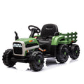 Ride On Tractor With Trailer,24V Battery Powered Electric Tractor Toy, 200W*2Motor 1.86 4.97Mph Remote Control,Electric Car For Kids,Three Speed Adjustable,Usb,Mp3 ,Bluetooth,Led Light, Safety Belt. Emerald 50 99 Lbs Polypropylene