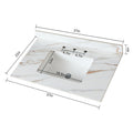 37 Inch Marble Vanity Top, Bathroom Vanity Top With Undermount Rectangular Middle Sink And 4