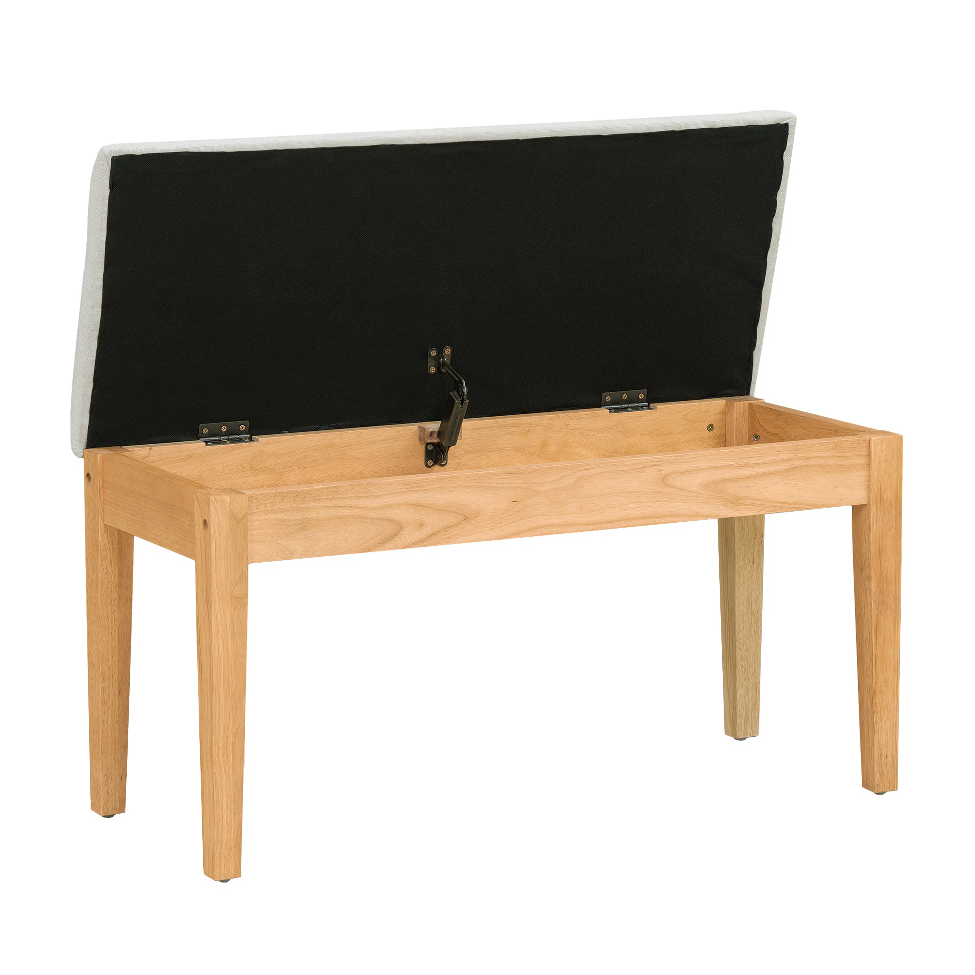 Farmhouse 6 Piece Dining Table Set With Storage Table, Kitchen Table Set With Drawer, Storable Bench And Upholstered Dining Chairs, Natural Beige Wood Dining Room Bench Seating Acacia Rectangular Dining Table With Chair And Bench Upholstered Chair Wood