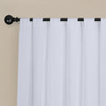Newport Unlined Window Curtains For Bedroom, Linen Curtains For Living Room, 108 Inches Long Curtains For Living Room, White White Linen