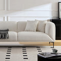 Wks2 White Sofa, Equipped With 2 Throw Pillows, Can Be Placed In The Studio, Living Room, Attic Multiple Scenes, Size 89.37* 35.43* Height 28.74 Inches White Fabric 3 Seat