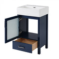 20 Inch Bathroom Vanity With Ceramic Sink Andstorage Ideal For Small Bathrooms Blue Bathroom Solid Wood Mdf