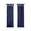 Twist Tab Lined Window Curtain Panel Only 1 Pc Panel Navy Polyester