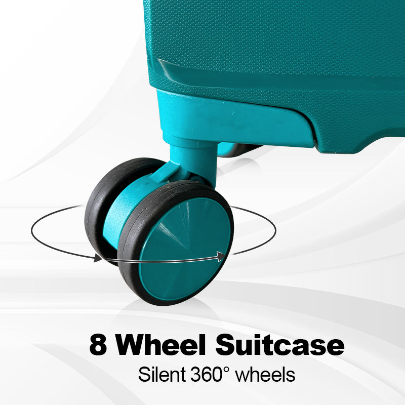 Hardside Luggage Sets 3 Pieces, Expandable Luggages Spinner Suitcase With Tsa Lock Lightweight Carry On Luggage 20Inch 24Inch 28Inch Antique Green Polypropylene