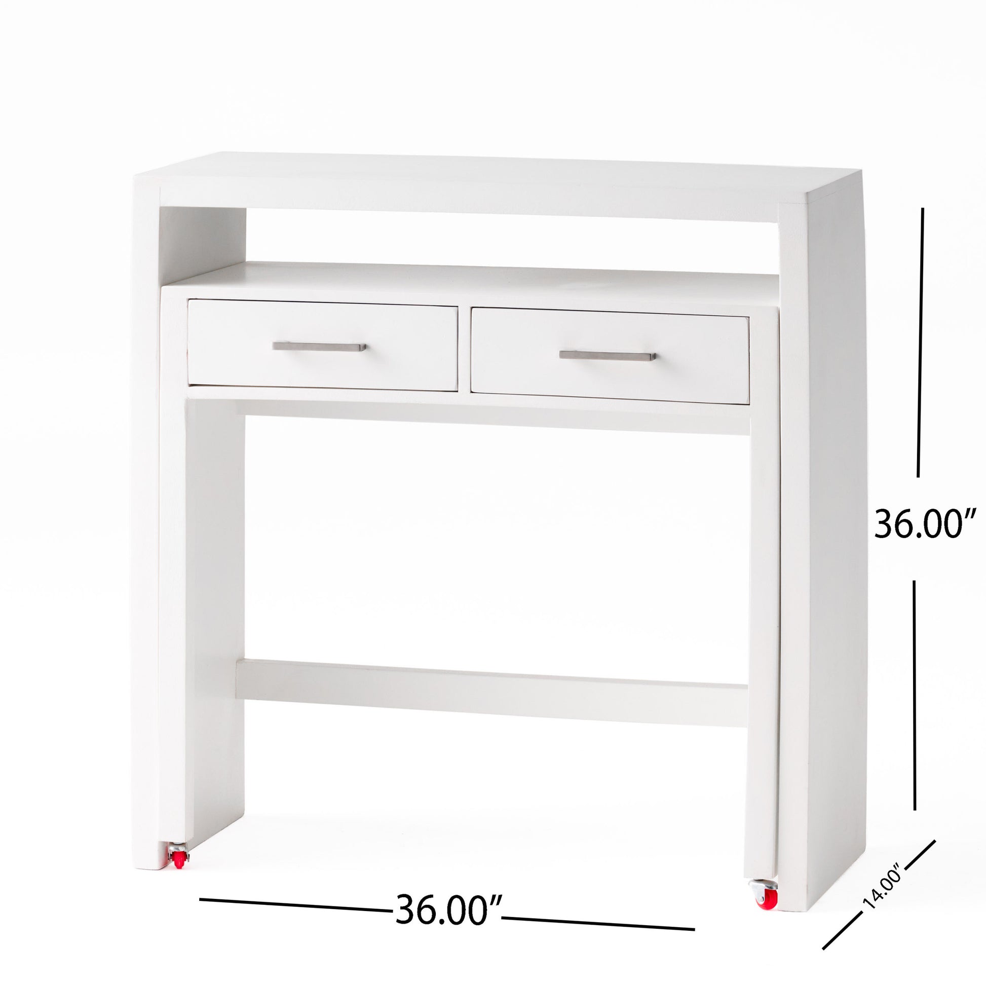 Desk With Upper Console Table White Solid Wood Mdf