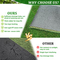 4Ftx10Ft Outdoor Artificial Grass Runner Rug, Thick Realistic Fake Grass Roll Decor Patio Balcony Garden Lawn, Dog Pets Turf Drain Mat, 1.38