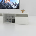 Tv Console With Storage Cabinets, 82.6 Inch Long Led Tv Stand With Full Rgb Color Selection, 31 Modes Changing Lights Modern Entertainment Center With Power Cord White, For 75 80 Inches Tv White White Primary Living Space 70 79 Inches 70 79 Inches 80