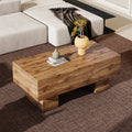 This Modern Rectangular Coffee Table Features A Stylish Wood Color, Making It An Ideal Addition To Any Living Room Or Apartment, And Measures 43.3 