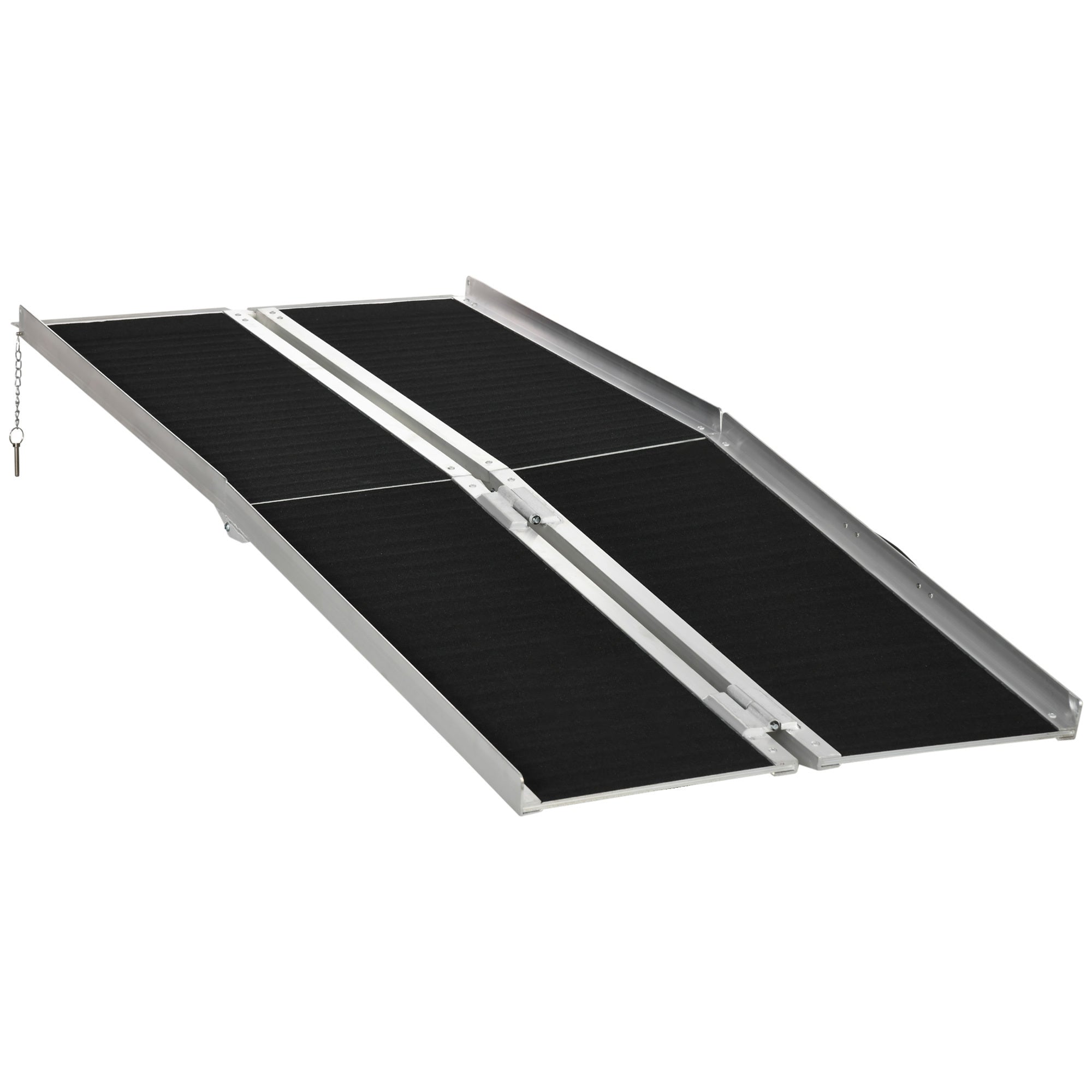 Portable Wheelchair Ramp For Home, Threshold Handicap Ramp Black Alumi