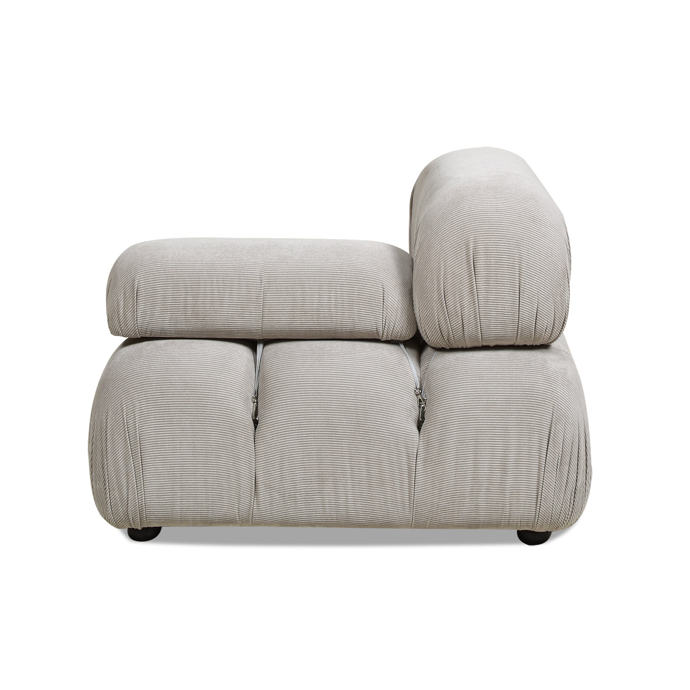 Marcel 36" Bubble Modular Modern Lounge Arm Chair, Pebble Gray Corduroy Gray Foam Corduroy