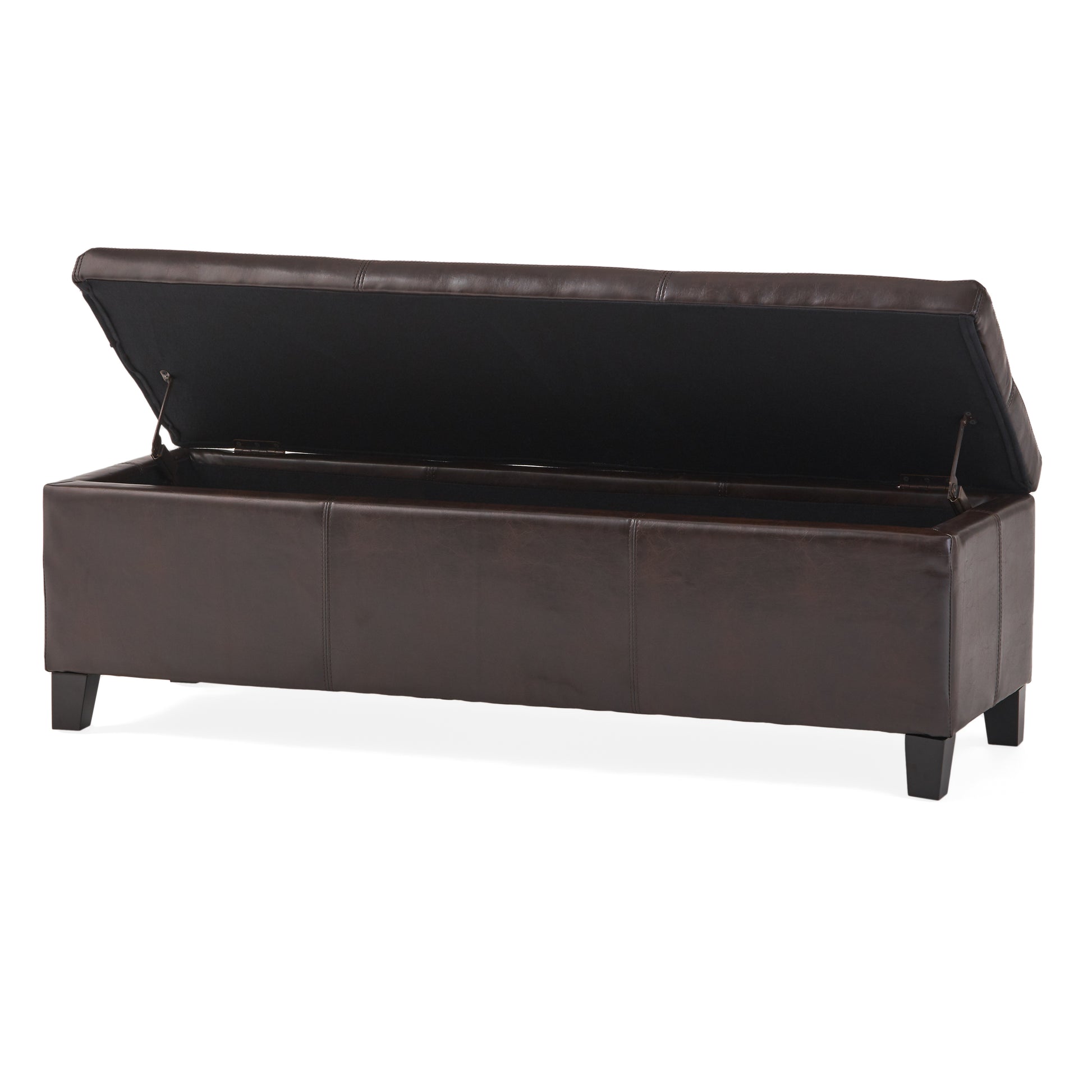 Storage Ottoman Brown Pu