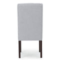 Dining Chair Set Of 2 Light Grey Fabric