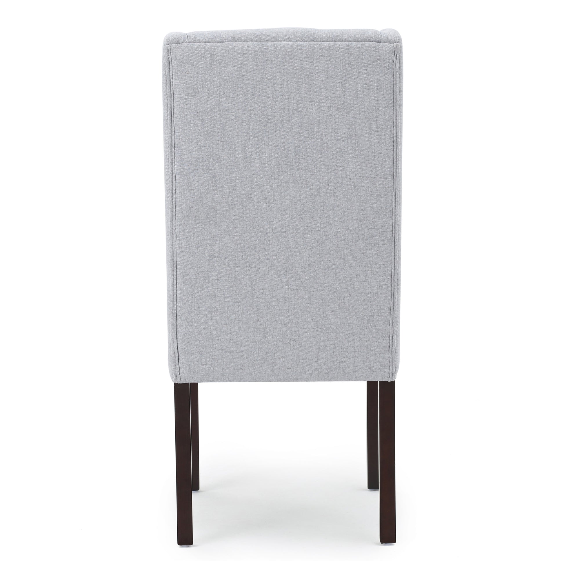 Dining Chair Set Of 2 Light Grey Fabric