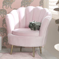 Alana Seashell Chair And Stool Pink Fabric