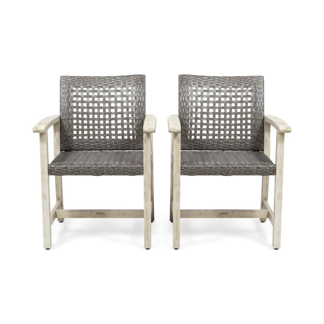 Hampton Wood And Wicker Dining Chair Set Of 2 Black Grey Velvet