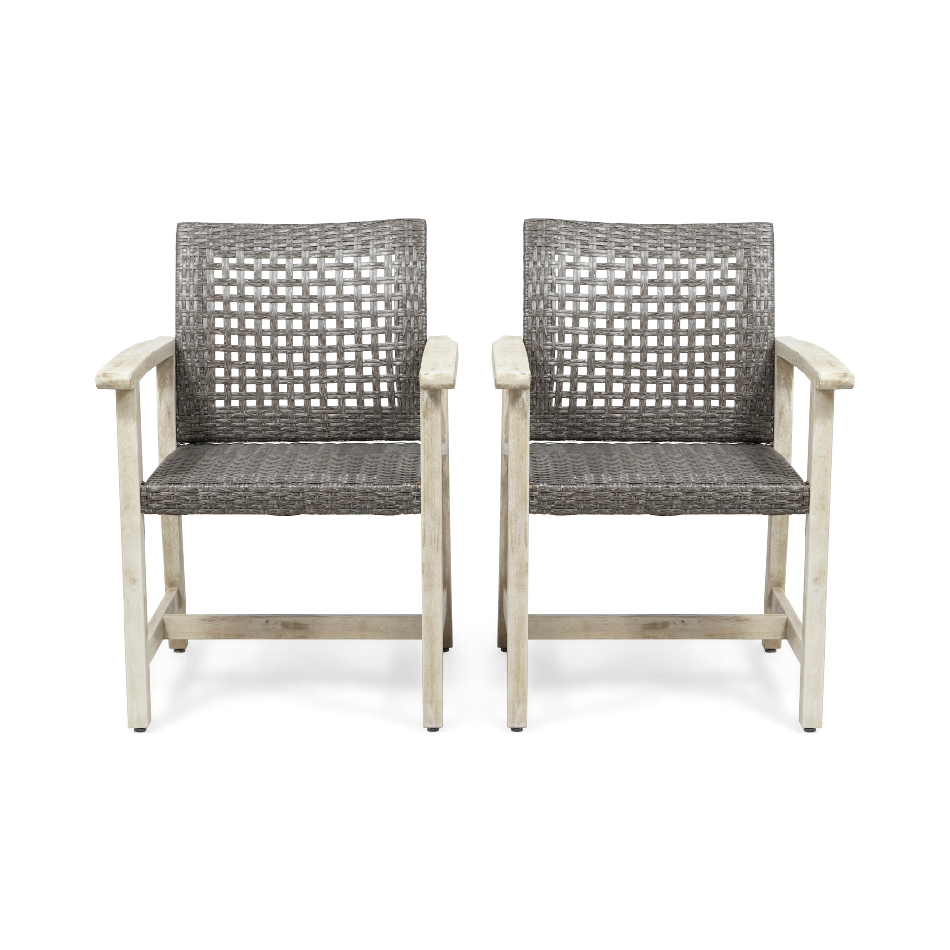 Hampton Wood And Wicker Dining Chair Set Of 2 Black Grey Velvet