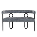 Coolmore Modern Loveseat 2 Seater Sofa Chenille Fabric Couch With Arms And Metal Legs For Living Room, Home Office, Studio Gray Chenille Gray Primary Living Space Soft Foam Chenille