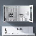 40'' W X 26'' H Surface Frameless Mirror Medicine Cabinet, Beveled Mirror Edges Bathroom Medicine Cabinet White Engineered Wood