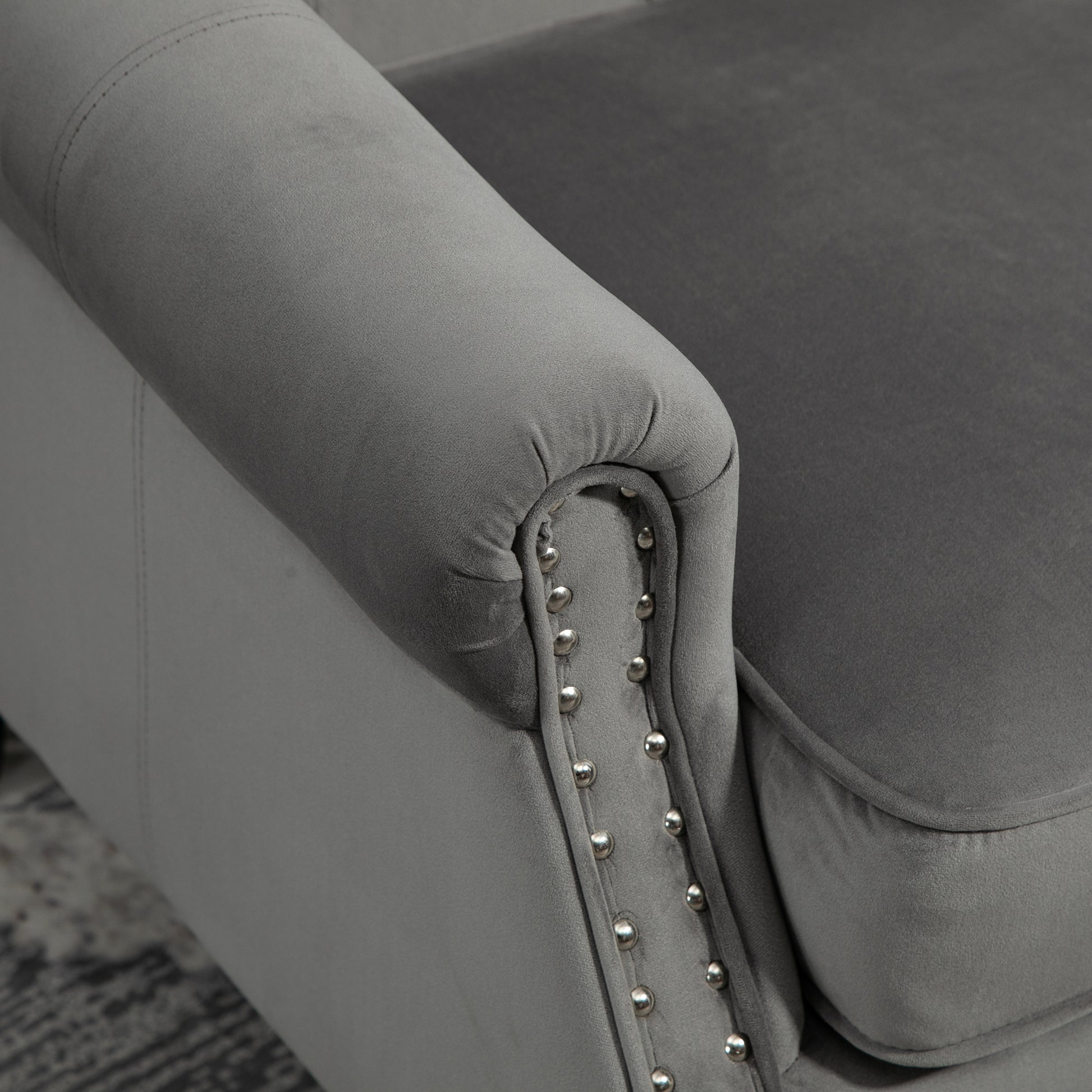 Coolmore Wood Frame Armchair, Modern Accent Chair Lounge Chair With Sturdy Wood Legs For Living Room Bedroom Dark Gray Dark Gray Foam Velvet