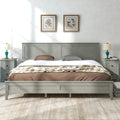 Modern Gray Solid Wood King Platform Bed Old Sku:Wf283526Aae King Gray Solid Wood