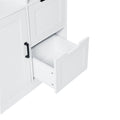 Bathroom Storage Cabinet With Doors And Drawers, Multiple Storage Space, Freestanding Style, Open Shelve, Adjustable Shelf, White White Mdf