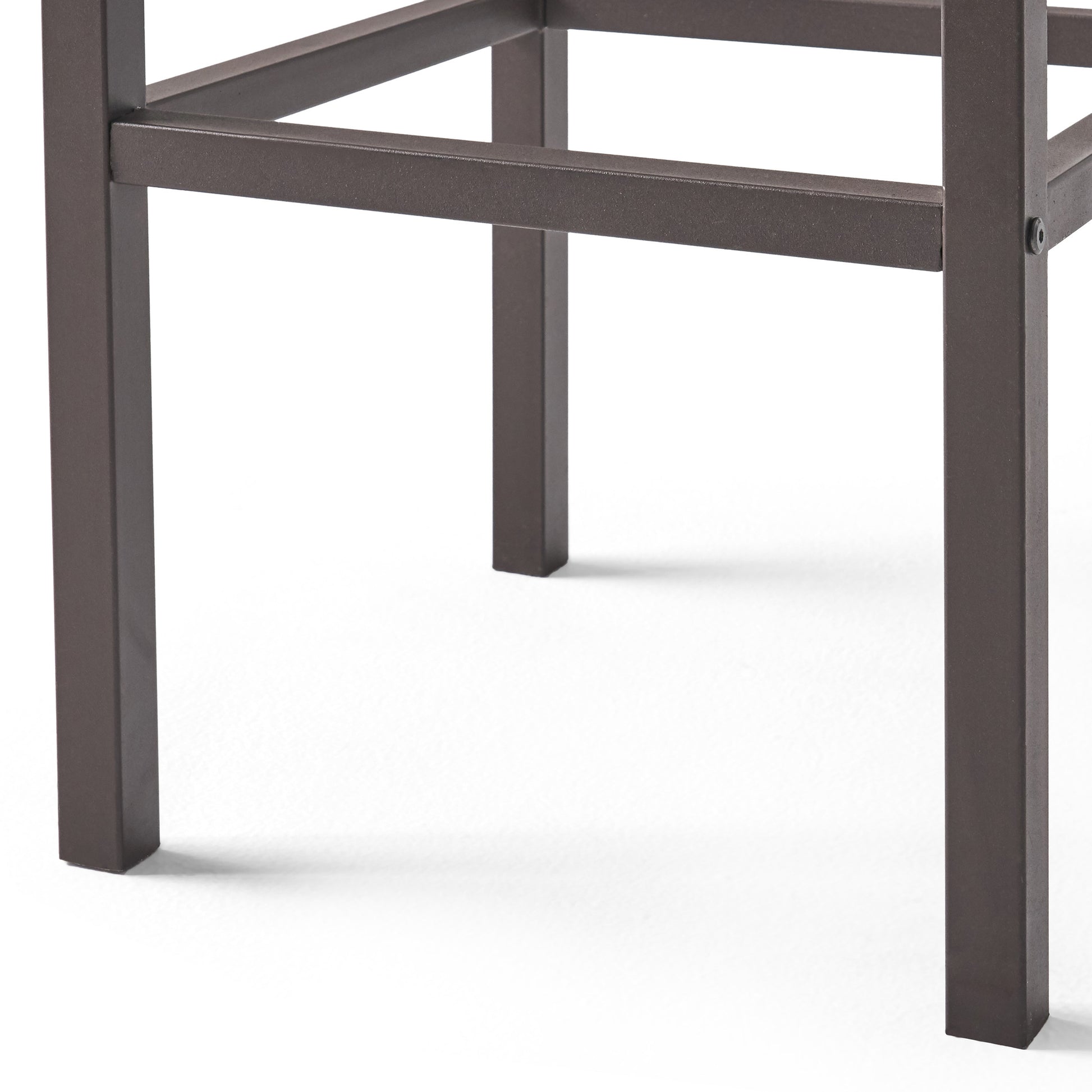 Milos Outdoor Acacia Wood Barstool Set Of 2 Dark Brown Acacia Wood