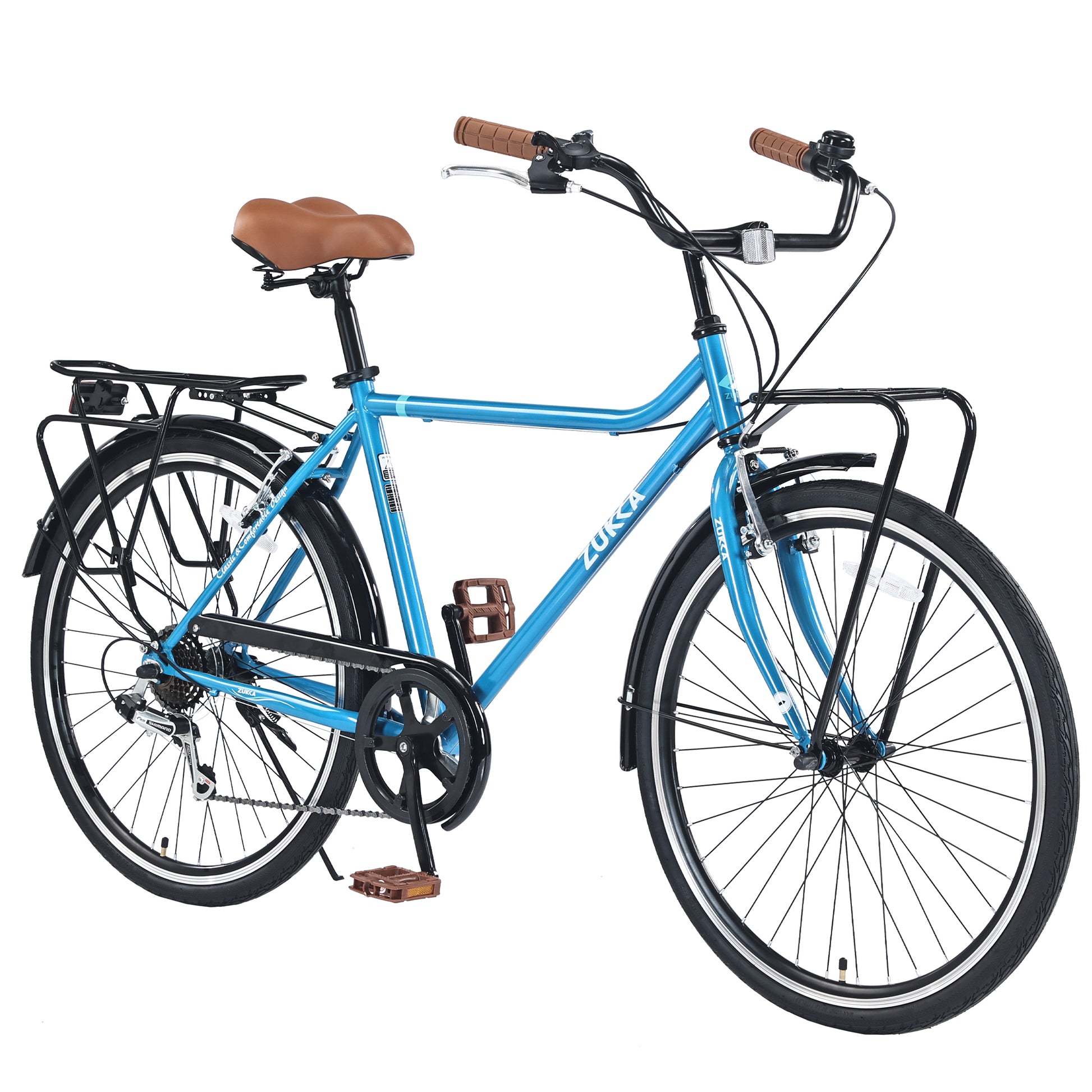 vintage style womens bicycle Ladies Classic 7-Speed Bike Lavender thru alloy frame design with an upright riding position designed for urban commuting XDS 26" Classic 7 Speed