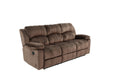 Comfortable Motion Sofa 1Pc Couch Living Room Furniture Chocolate Padded Suede Plush Cushion Metal Reclining Chocolate Suede Metal Primary Living Space Cushion Back Contemporary,Modern Pillow Top Arms Suede 3 Seat