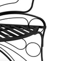 Modern Butterfly Cast Metal Garden Bench, Outdoor Bench Patio Seat, Park Bench Outdoor Seating For Garden, Yard, Park, Entryway Black Garden & Outdoor Metal