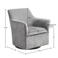 Augustine Swivel Glider Chair Grey Solid Wood