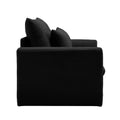 Black Corduroy Deep Seat Single Sofa Accent Chair,Deep Seat Couch With Waist Pillow For Living Room Apartment Office Black Corduroy 1 Seat