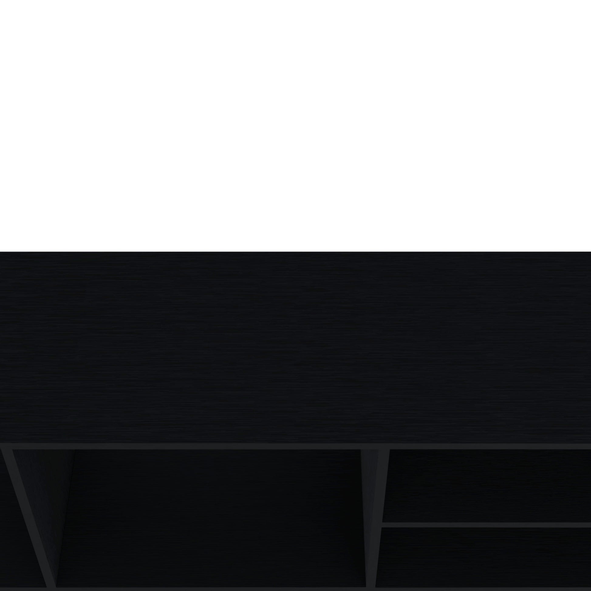 Tubac Tv Rack In Melamine With Open Storage, Black Black 39 Inches Or Less 39 Inches Or Less Modern Particle Board Melamine